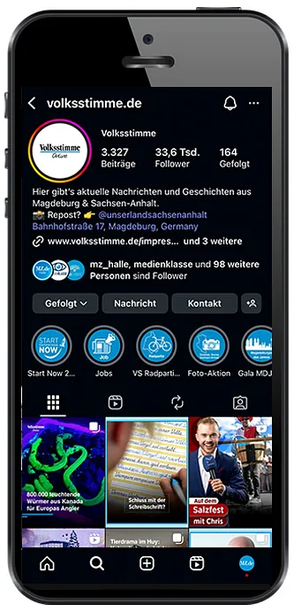 Instagram Werbung Volksstimme