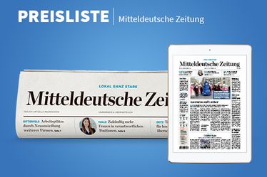 Mediadaten / Preisliste Mitteldeutsche Zeitung
