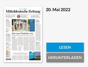 Interstitial im E-Paper der Mitteldeutschen Zeitung
