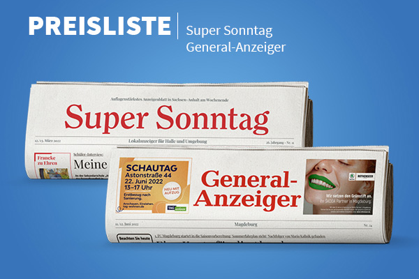 Mediadaten / Preisliste Super Sonntag, General-Anzeiger