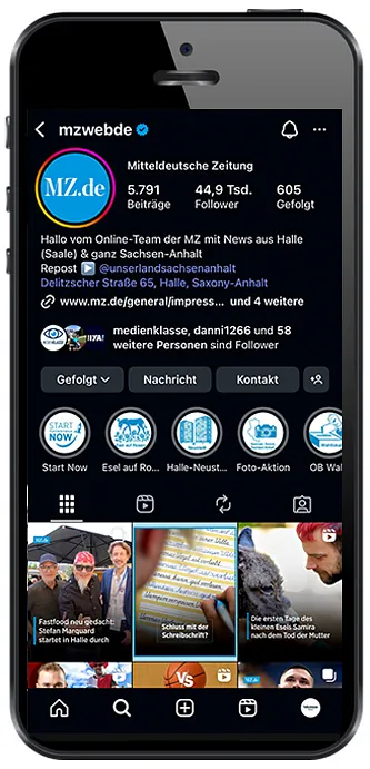 Instagram Werbung Mitteldeutsche Zeitung